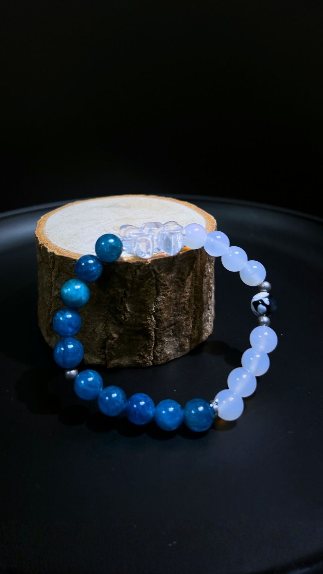 Tranquility Bracelet – Blue Apatite, Agate & 925 Silver