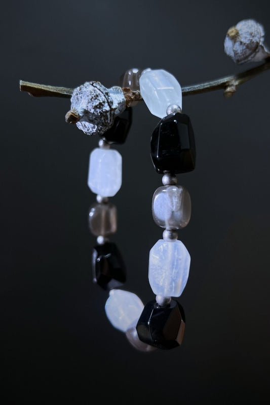 Balance Bracelet – Agate Geode & Moonstone
