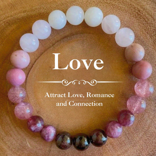 Love Bracelet – Rose Quartz & Moonstone