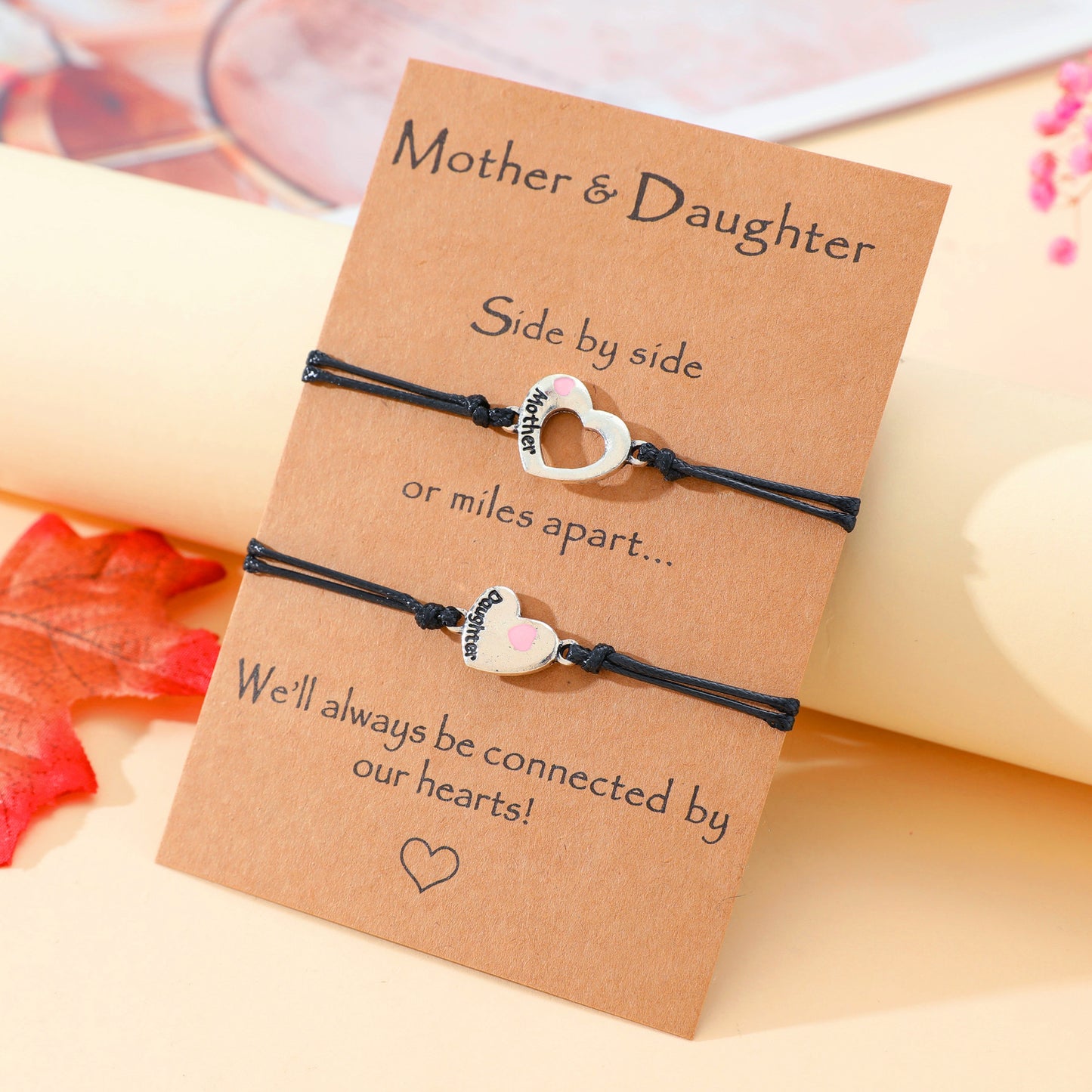 Mother & Daughter – Forever in My Heart Bracelet Set