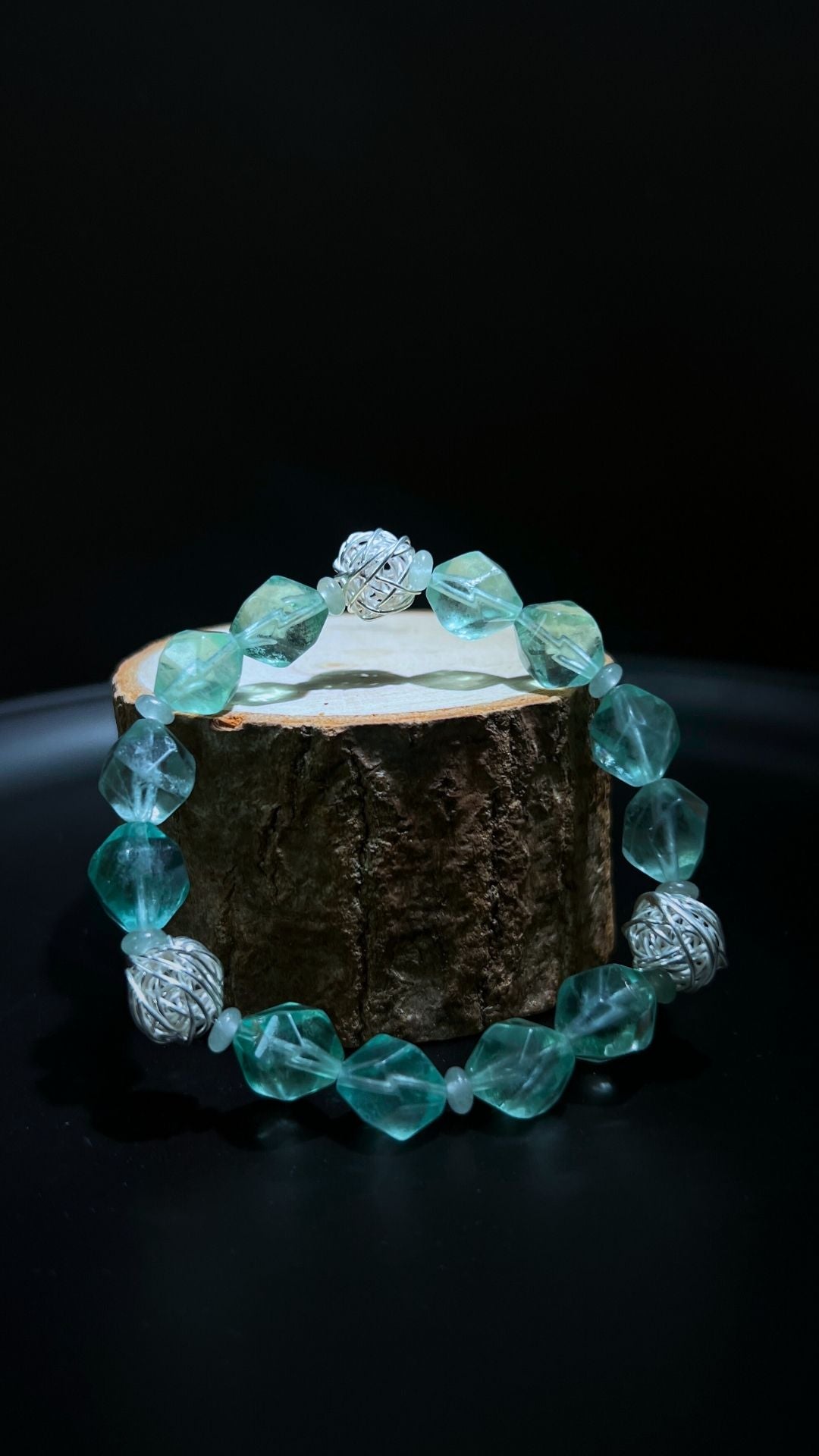 Prosperity Bracelet – Feather Fluorite & 925 Silver