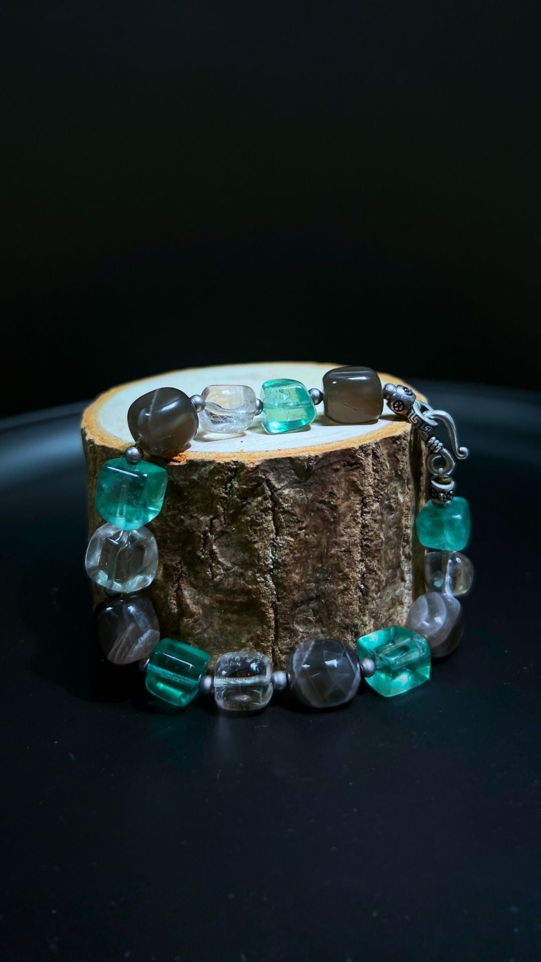 Abundance Bracelet – Fluorite, Citrine & 925 Silver