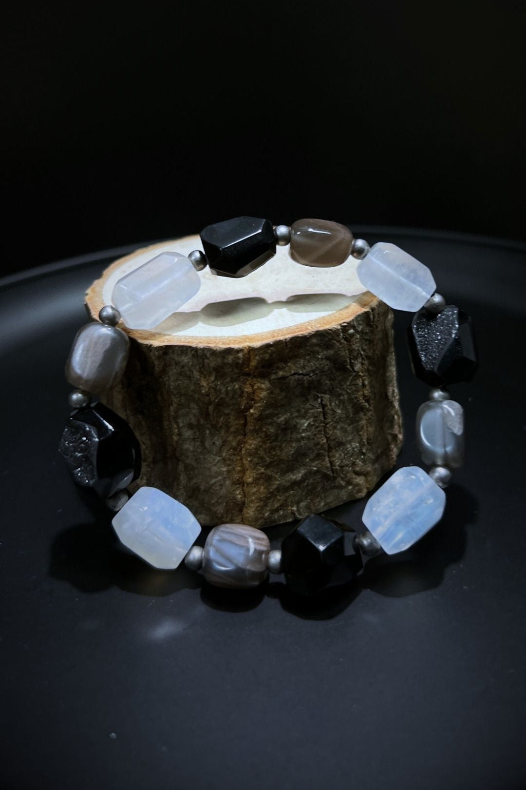 Balance Bracelet – Agate Geode & Moonstone