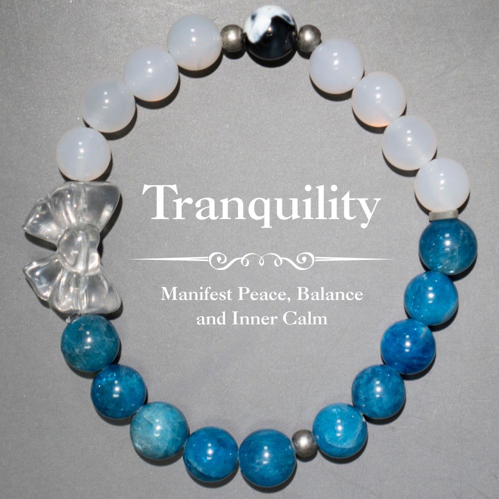 Tranquility Bracelet – Blue Apatite, Agate & 925 Silver