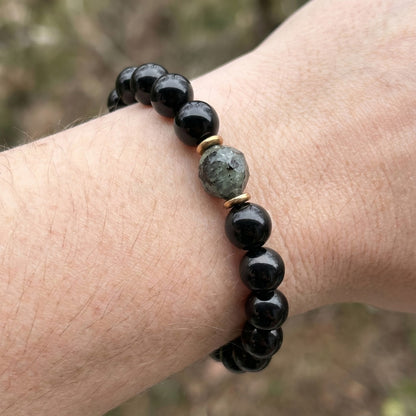 Guard Bracelet – Black Onyx & Black Tourmaline