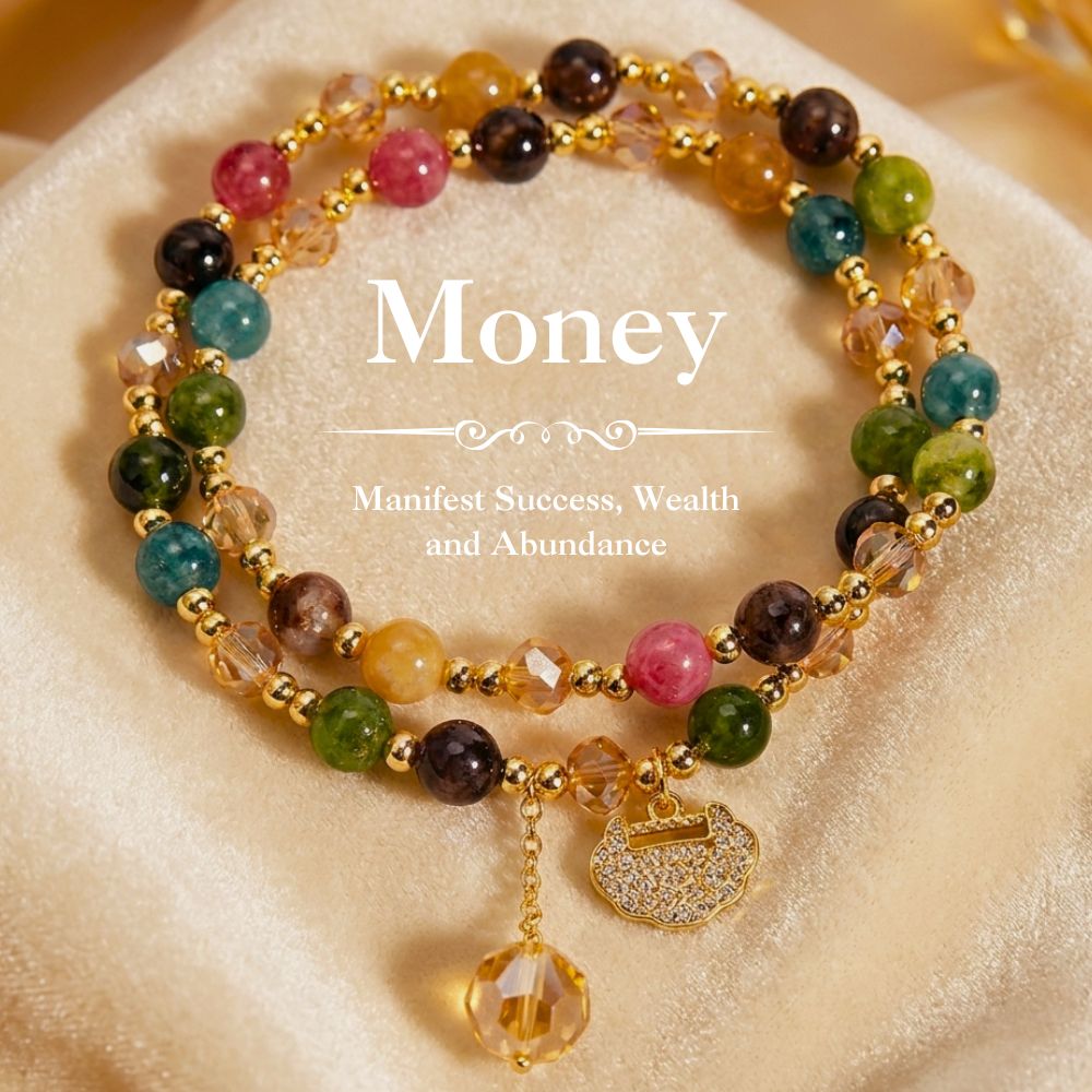 Double-Strand Money Bracelet – Rainbow Quartz