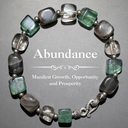 Abundance Bracelet – Fluorite, Citrine & 925 Silver
