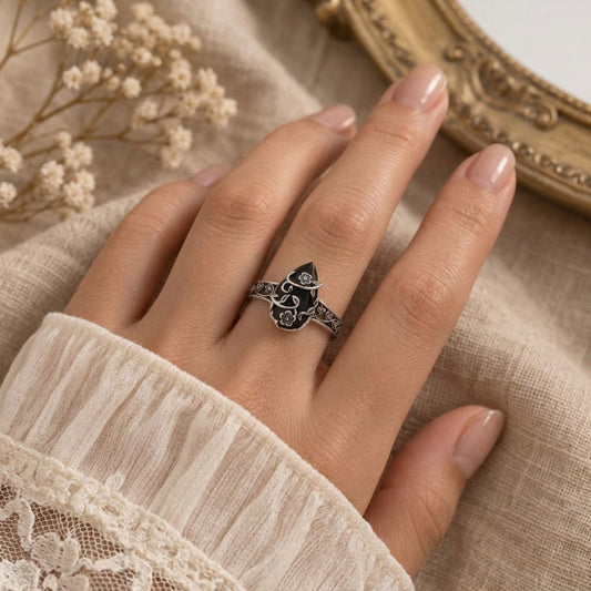 Aura Ring – Black Obsidian