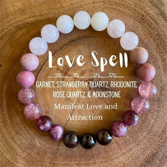 Love Bracelet – Rose Quartz & Moonstone