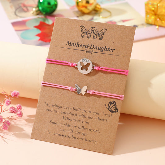 Mother & Daughter – Wings of Love Bracelet Set