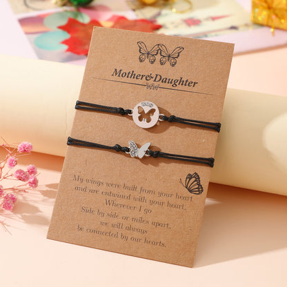 Mother & Daughter – Wings of Love Bracelet Set