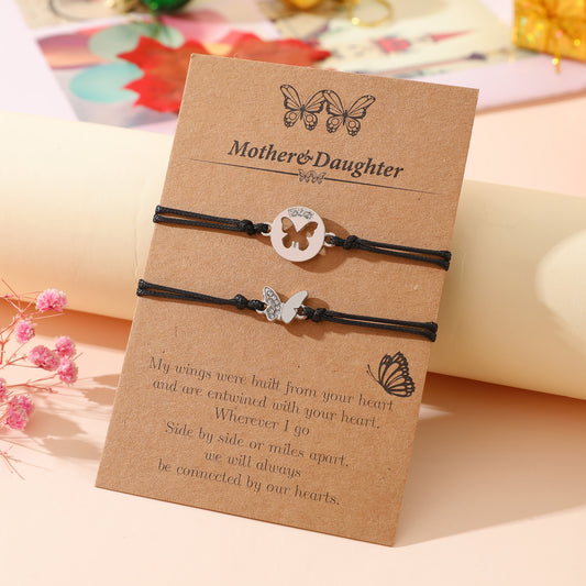 Mother & Daughter – Wings of Love Bracelet Set
