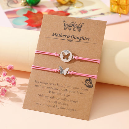 Mother & Daughter – Wings of Love Bracelet Set