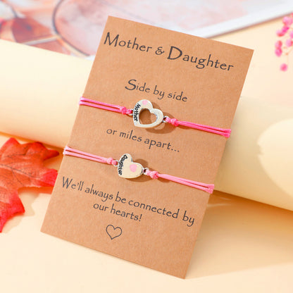 Mother & Daughter – Forever in My Heart Bracelet Set