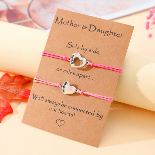 Mother & Daughter – Forever in My Heart Bracelet Set